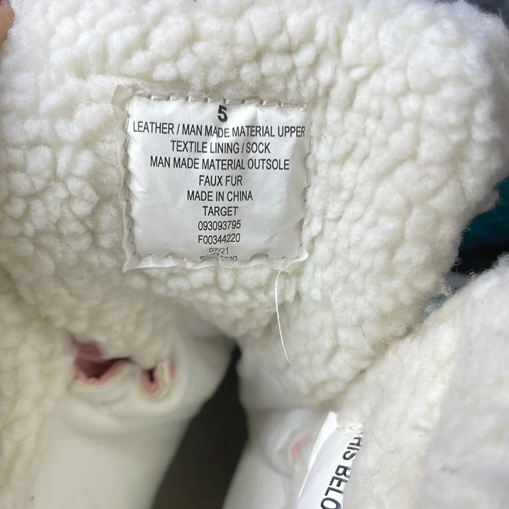 Cat & Jack Girls Snow Winter Waterproof Pink Boots Size 5